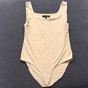 LOFT Cream Sleeveless Bodysuit